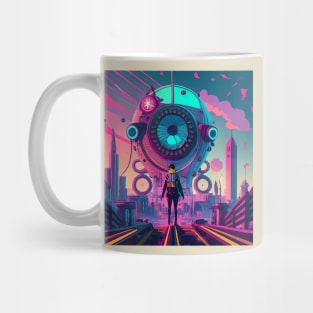 Steampunk synthwave art Mug